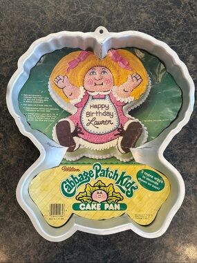 Vintage 1984 Wilton Cabbage Patch Kids Cake Pan Baking Aluminum Form Mold Doll
